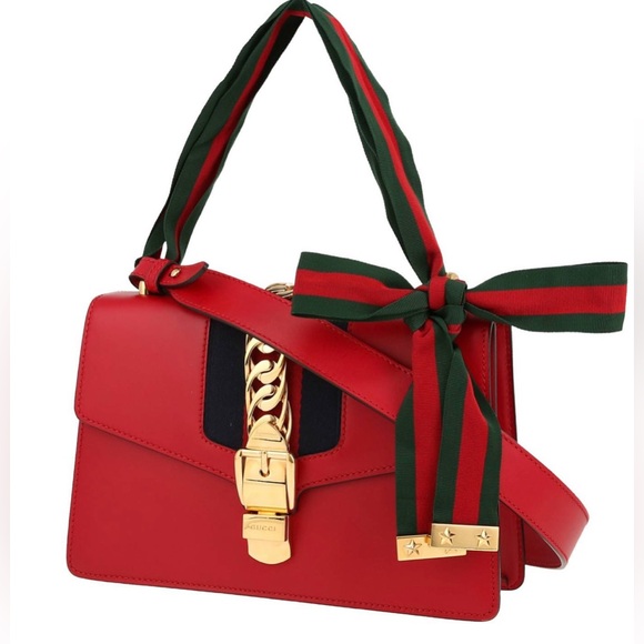 Gucci Red Leather Sylvie Shoulder Bag ✨LIKE NEW✨ - Picture 3 of 16